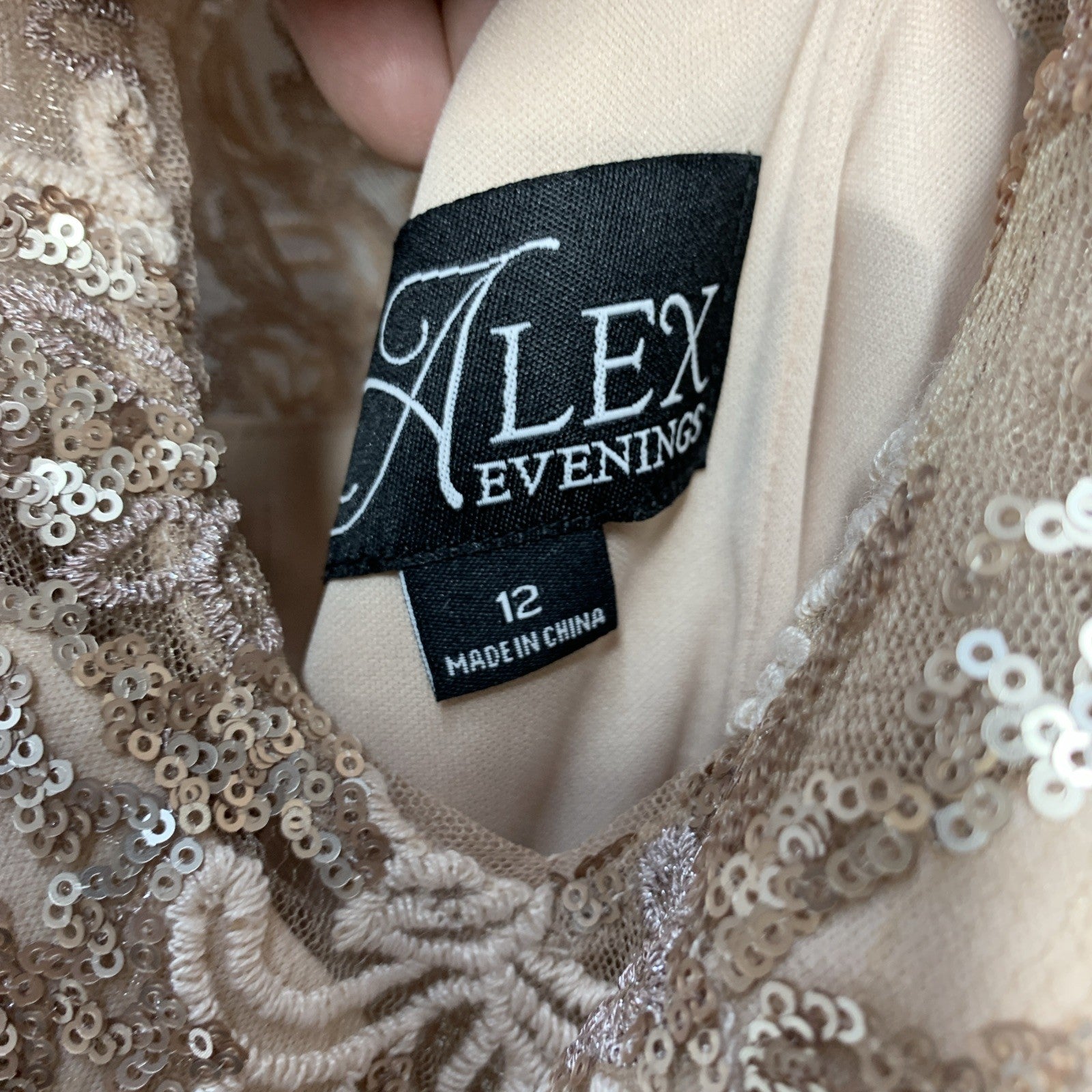 Alex Evenings Womens Long Fit and Flare Dress Godet Detail Size 12 Party/Coctail