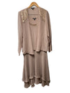 S.L. Fashions Women's Embellished Tiered Mother of The Bride Dress Two-Piece 16