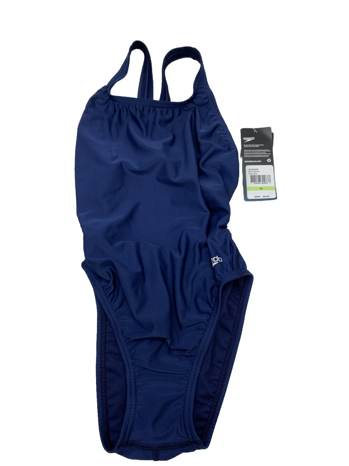 Speedo Women's Swimsuit One Piece Prolt Super Pro Solid Navy Size 30 Swimwear