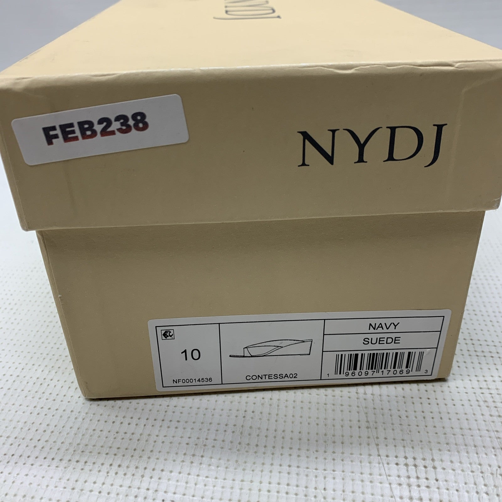 NYDJ Womens Contessa Suede Wedge Sandals Navy Size 10M Slip-on Open Toe Suede