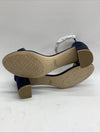 BADGLEY MISCHKA Jewel Catalina Navy Ankle Strap Block Heel Sandal JW4014 Size 11