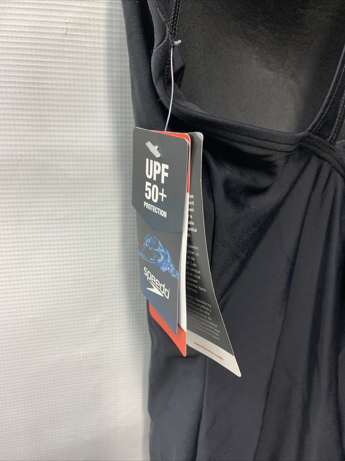 Speedo Plus Moderate Ultraback Black Swimsuit Padded One Piece Women's Size 22