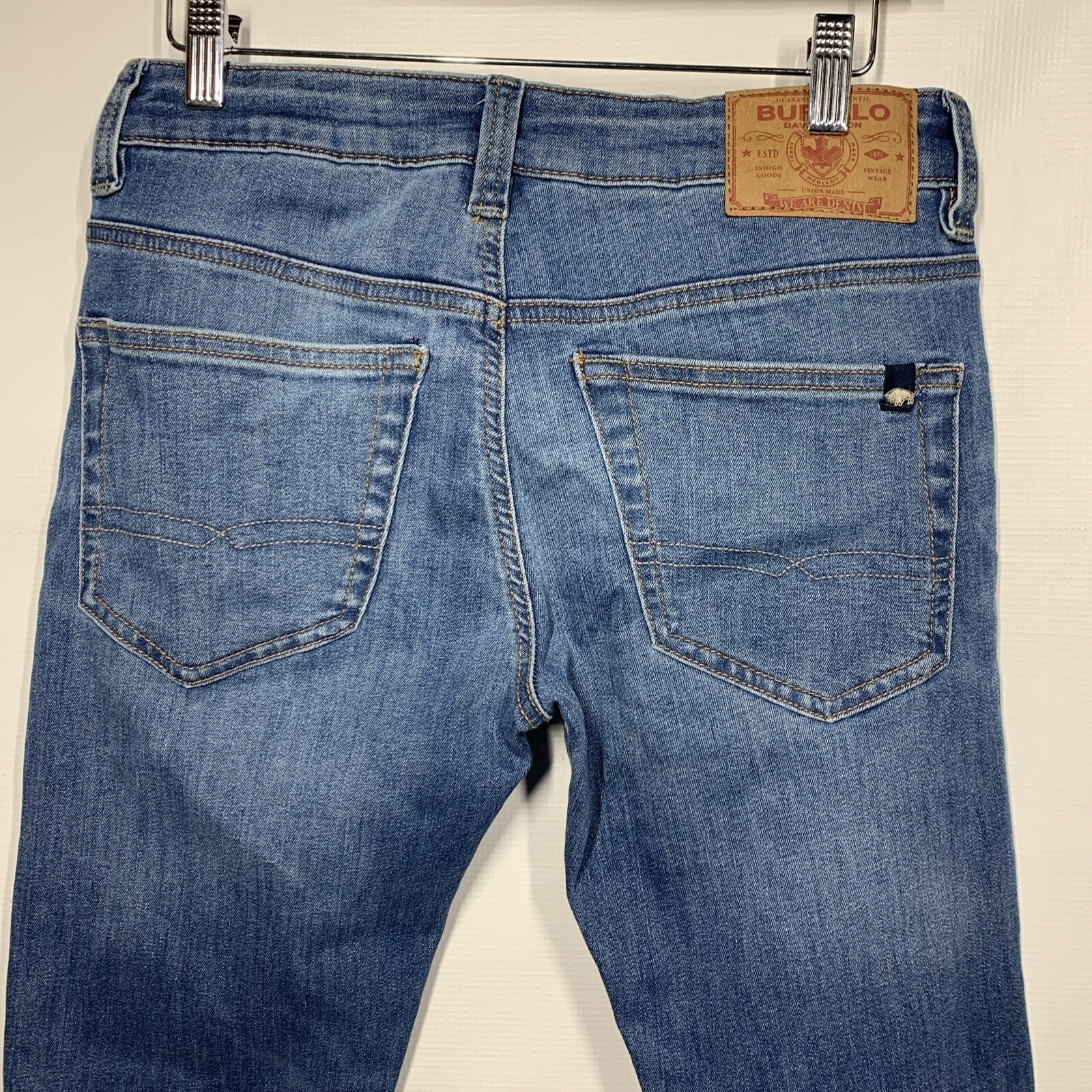 Buffalo David Bitton Slim Ash Stretch Blue Jeans Men's Size 27x32 Long Pants