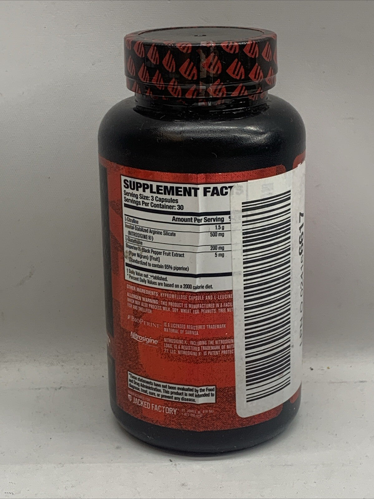 Jack Factory N.O.XT - Nitric Oxide Boosting Agent 90 Veggie Capsules Supplement