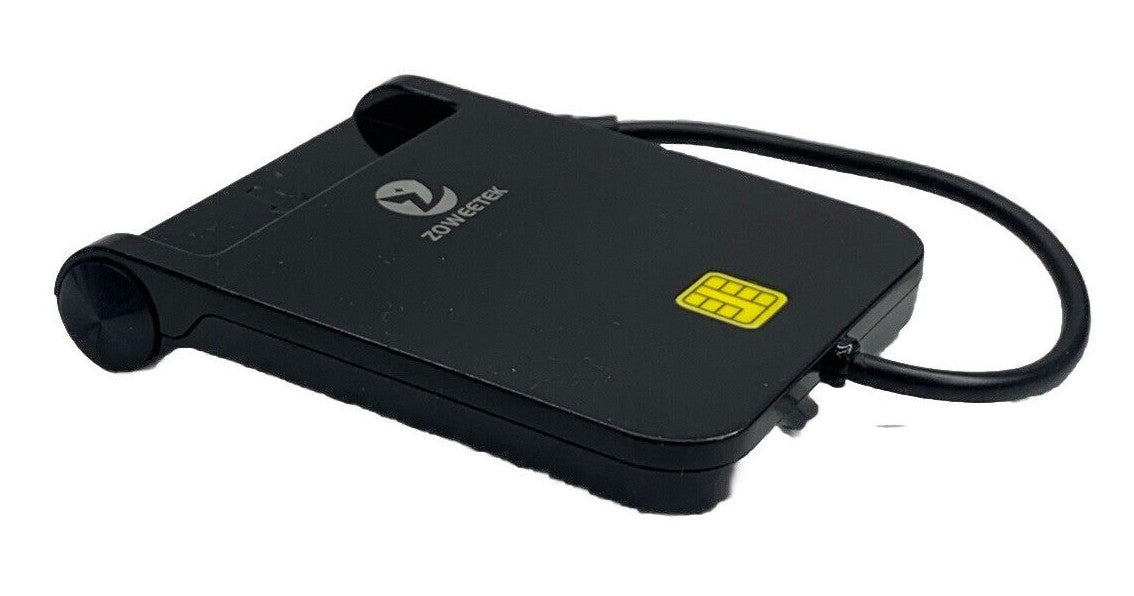 Smart Card Reader, Zoweetek 12026-8 Black ompatible with Windows, Mac OS Linux