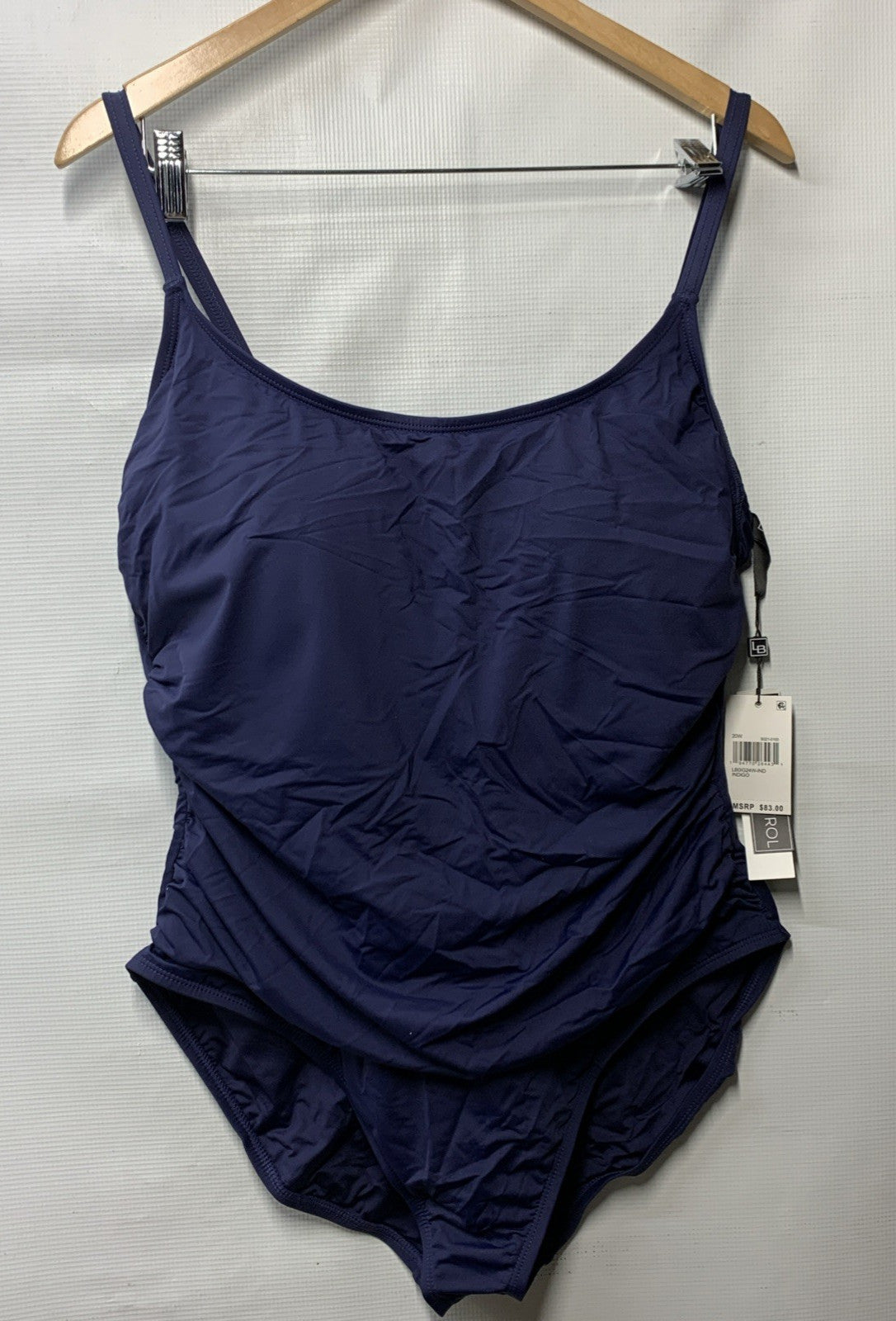 La Blanca Women's One Piece Swimsuit Size 20W Swimwear Indigo Island Goddess
