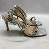 Jewel Badgley Mischka Hosana Stiletto with Gemstone-Studded Wraparound Strap 6.5