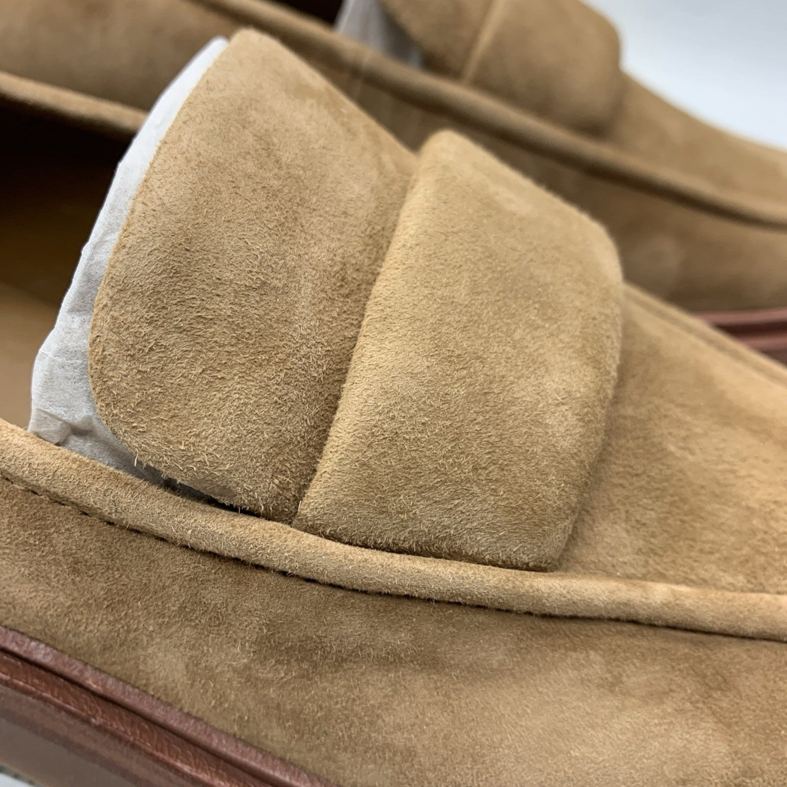 Vince Women’s Robin Loafers Pull-On Square Toe Shoes Size 6.5 Light Fawn Brown