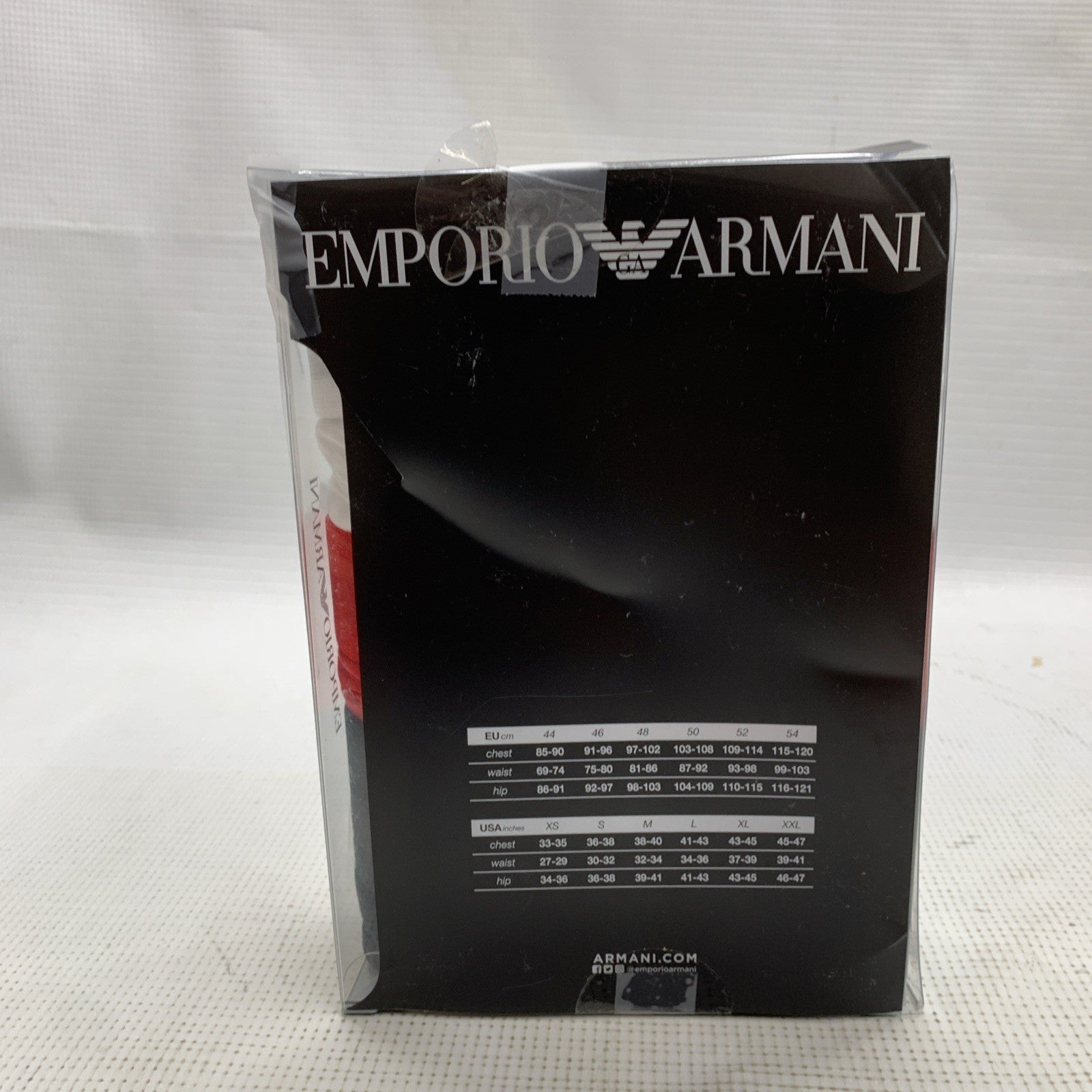 EMPORIO ARMANI Brief Pure Cotton White Red Black Size XL Underwear - 3 Pack