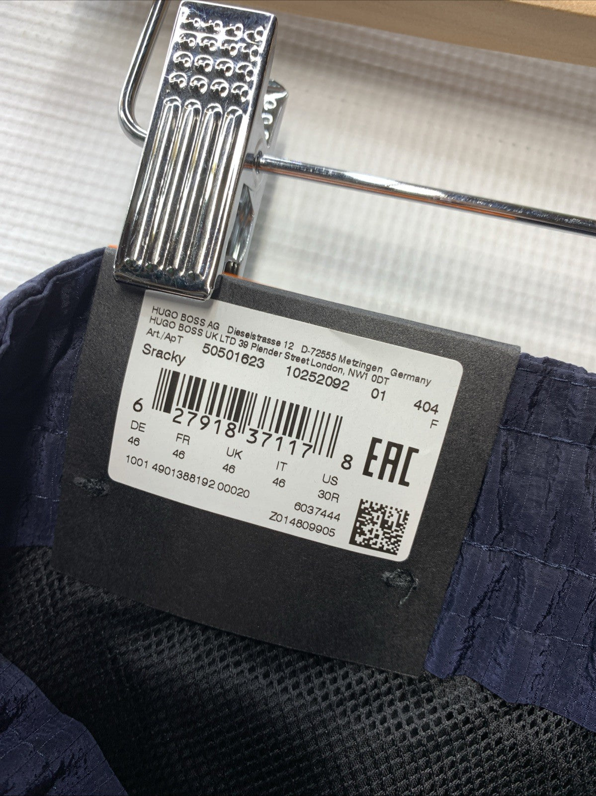 BOSS Men's Relaxed Fit Nylon Joggers Pants Relaxed Fit Pull On Midnight Blue