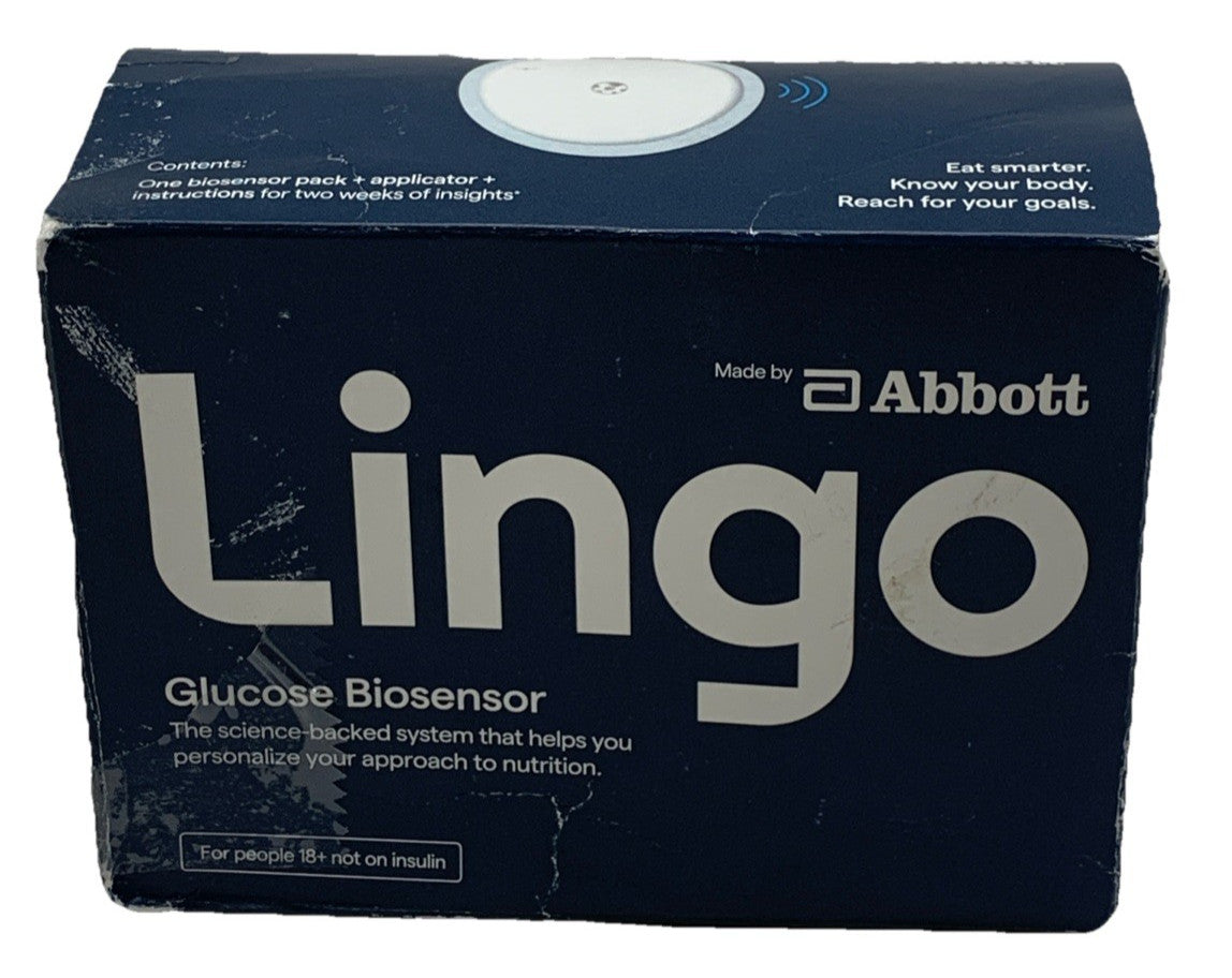 Lingo Glucose Biosensor Monitor Made by Abbott for People 18+ not on Insulin