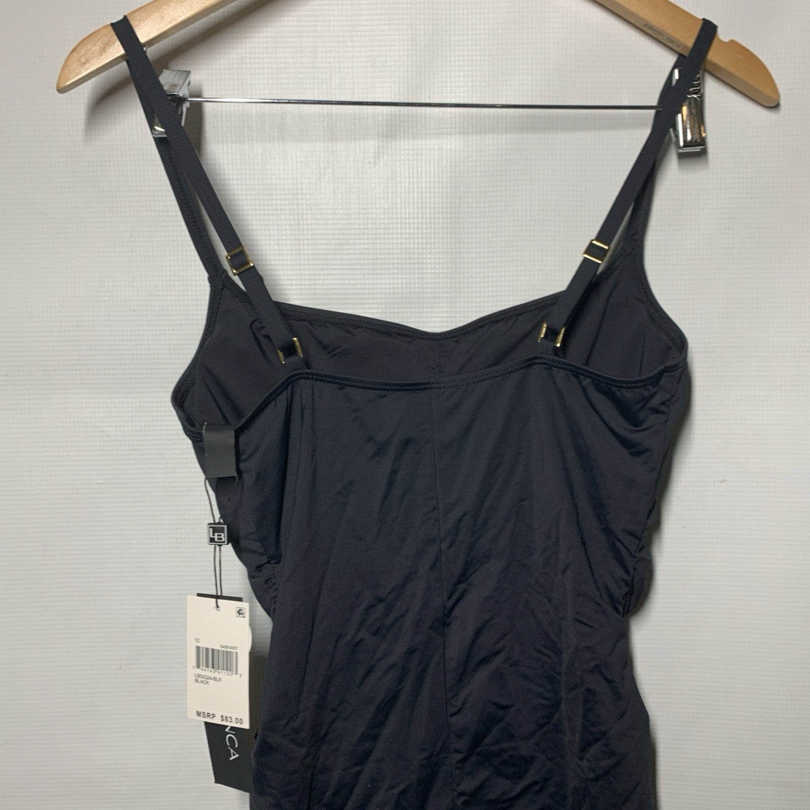 La Blanca Women's Standard Island Goddess Lingerie One Piece Swimsuit, Black, 12