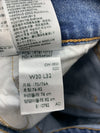 Levi's 541 Jeans Slim Fit Straight Leg Long Pants Athletic Taper w/Pockets 30x32