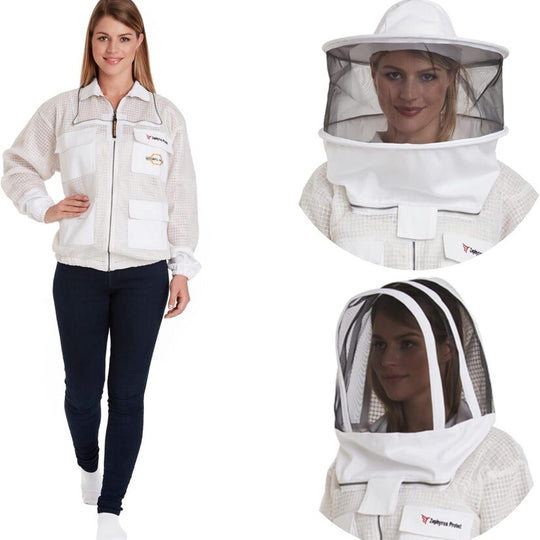 NATURAL APIARY ZEPHYROS PROTECT Professional Beekeeping Jacket Fencing Veil - S