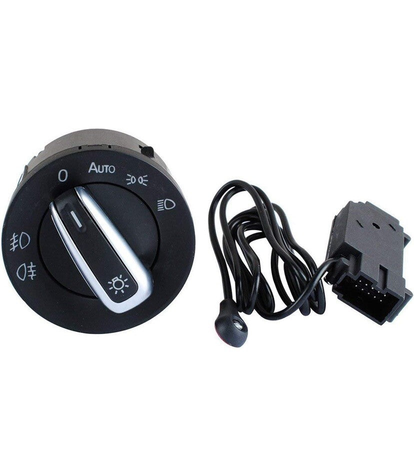 Auto Headlight Headlamp Sensor Chrome Switch OE: 5ND 941 431 B Panel Mount