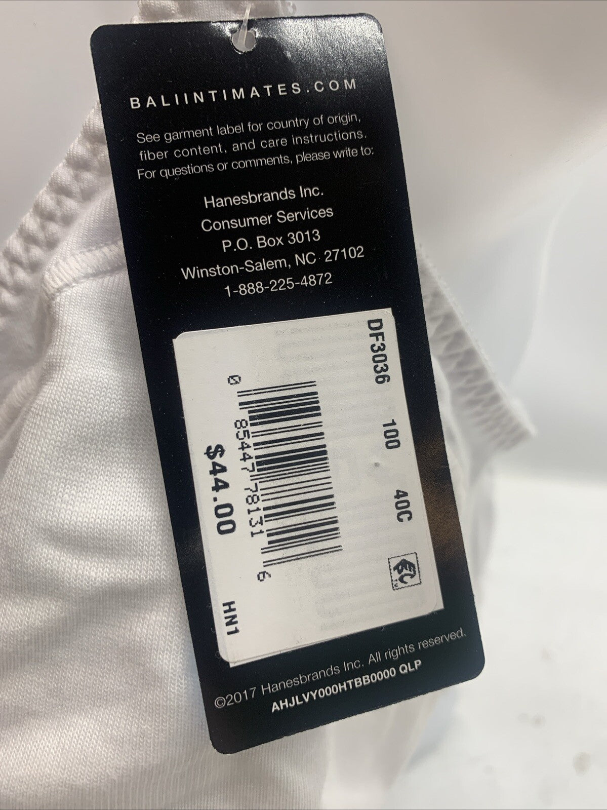 Bali Women's Double Support Wirefree Bra DF3036 Size 40C White Back Smoothing