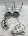 Philips Sonicare Diamond Clean Glass Cup Silver Charging Base CBA1001 Lot Of 2