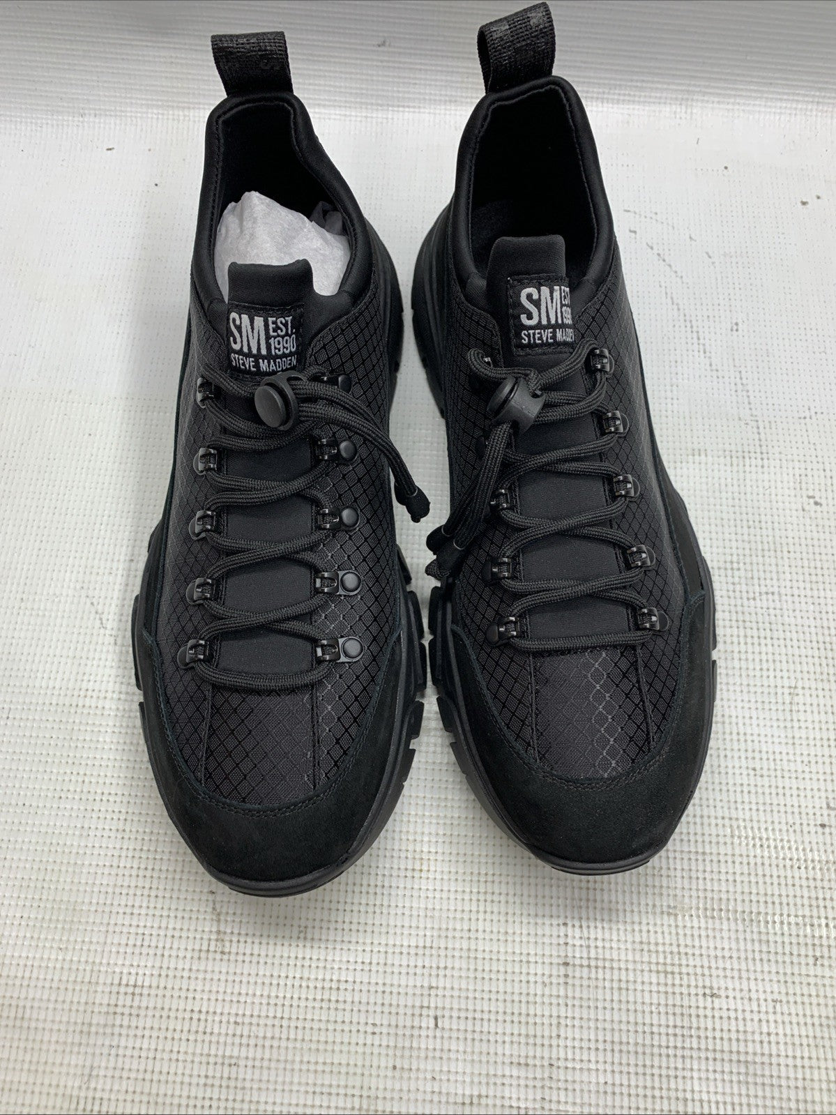 Steve Madden Chasley ORTHOLITE Black Men's Walk Shoes Sneakers Lace-Up Size 9.5