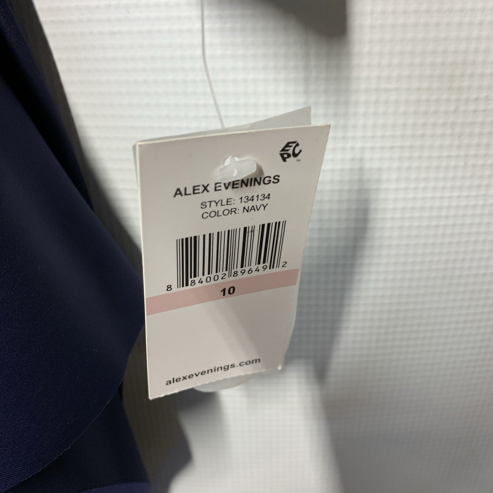 Alex Evenings Women's Rhinestone Side Wide Surplice Sheath Dress 3/4 Sleeve 10