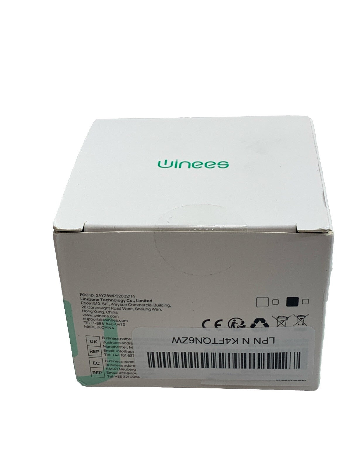 Winees M3+ 4MP Indoor/Outdoor Home Security Camera White with 4CCT Spotlight