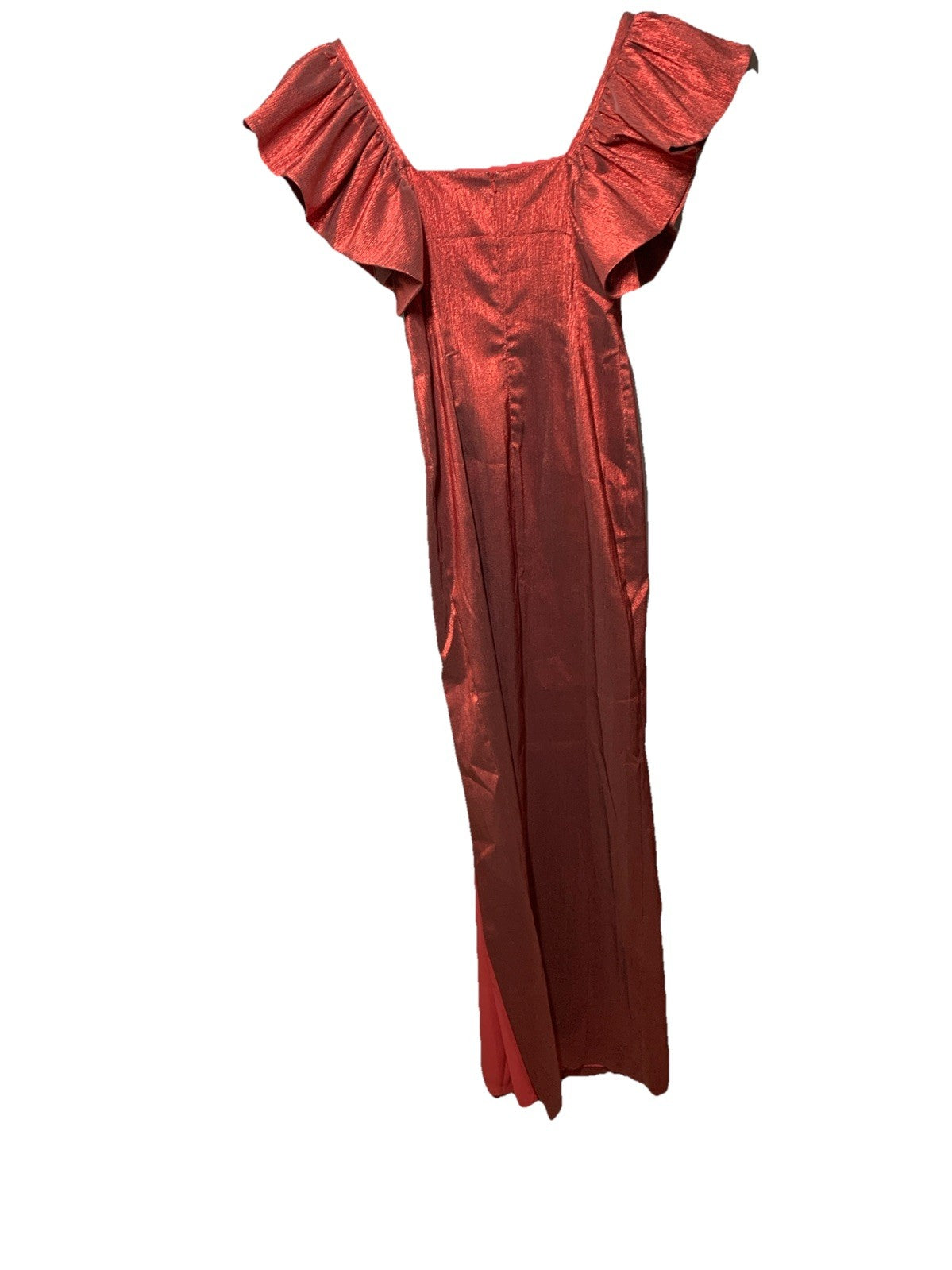 Black Halo Prince Gown Ruffle Sleeve Square Neck Formal Wedding Rose Glow Size 6