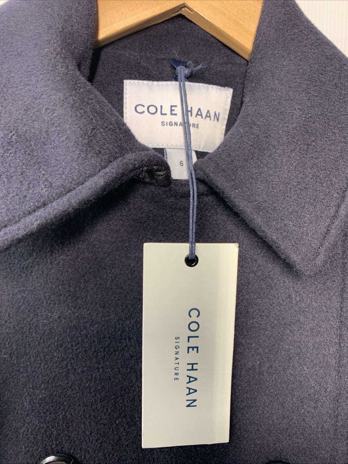 Cole Haan Women's Slick Belted Long Trench Coat Collared 6 Long Sleeve 352SW434