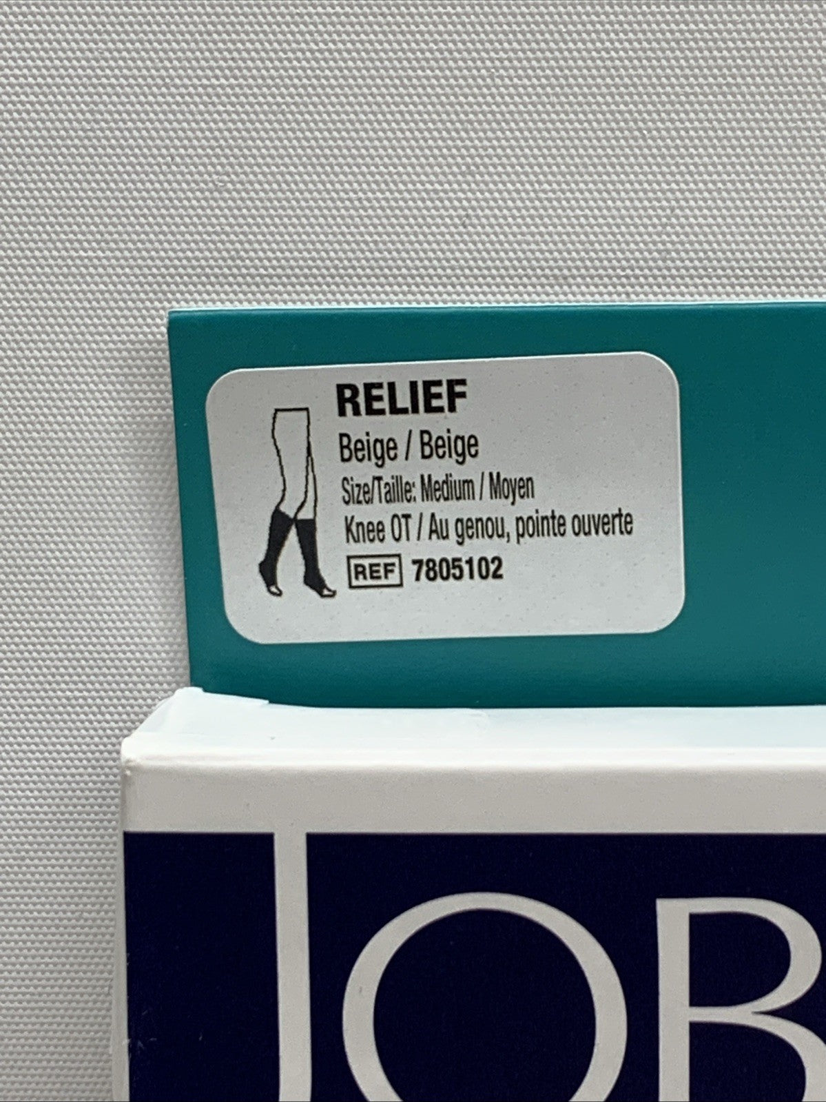 Jobst Relief Firm Compression Sock Medium Beige Unisex Firm 20-30mmHg All-around