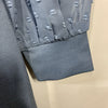 Grace Karin Haze Blue Surplice Clip Dot Long Sleeve Sheath Pencil Dress Size XS