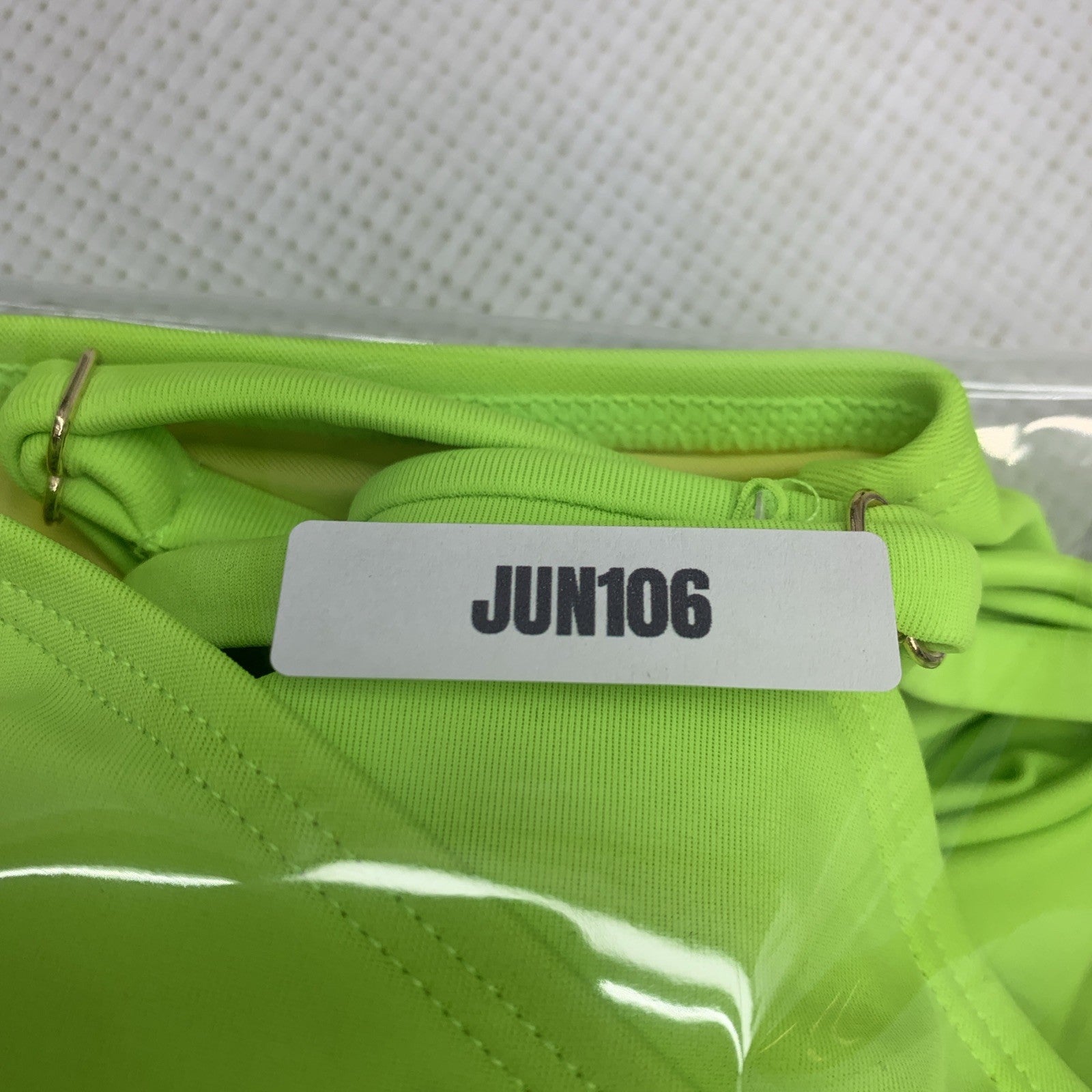 RELLECIGA Women's Bandeau One Piece Swimsuits XL Neon Green R2092-403 Swimwear