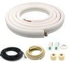16Ft Mini Split Line Set Air Conditioning Copper Tubing Pipe Extension 1/4 & 1/2