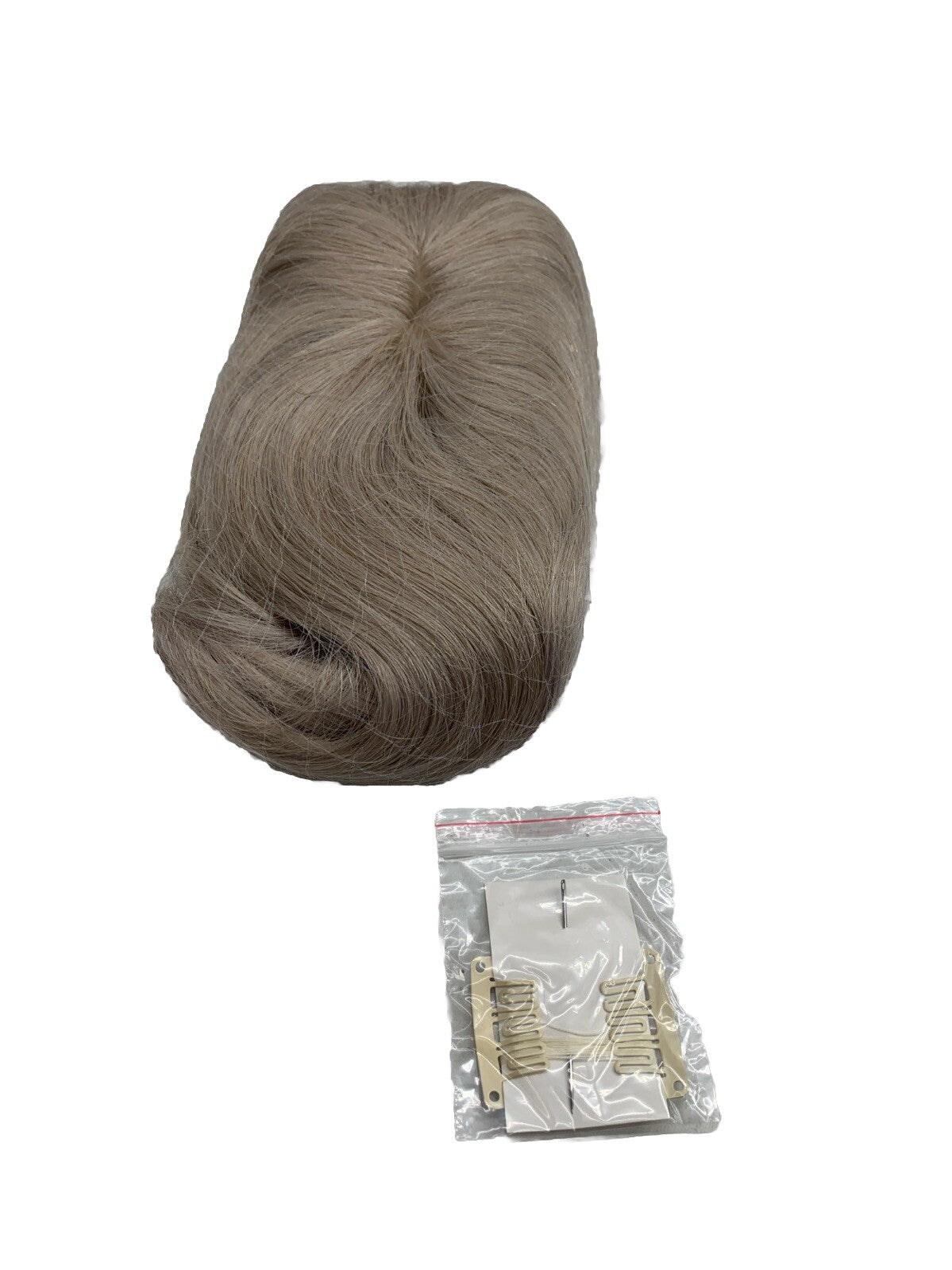 Beautiful Metamorphosis 100% Real Human Hair Topper For Women Hairpiece Gray 8”