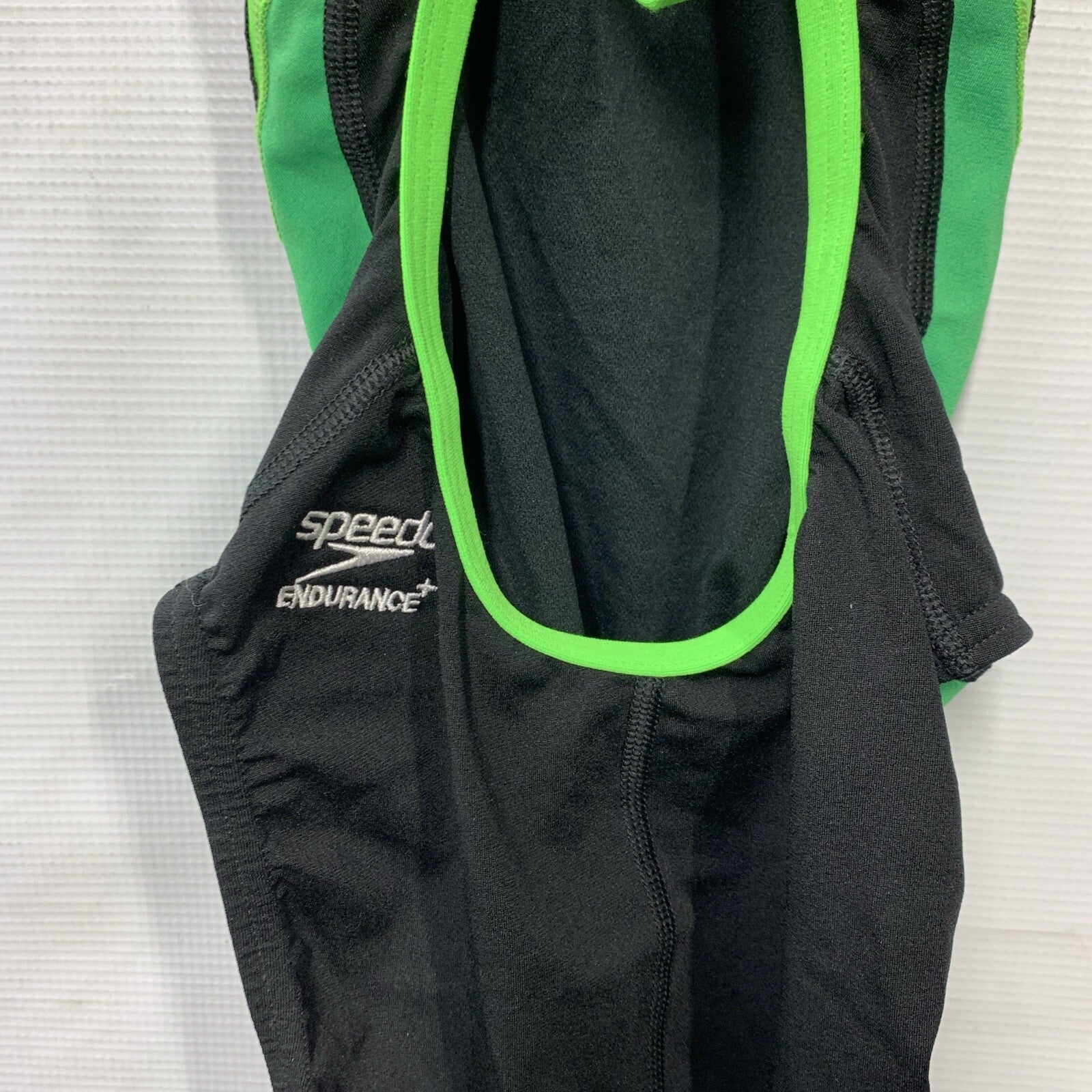 Speedo Womens Swimsuit One Piece Launch Cross Back Adult 30 Black/Green Swimwear