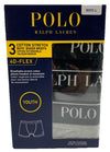 Polo Ralph Lauren 3-pack Boys 4D- Flex Cotton Stretch Gray/black Boxer Briefs L