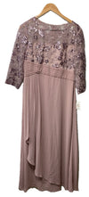 Alex Evenings Women's Long Lace Top Empire Waist Dress 3/4
