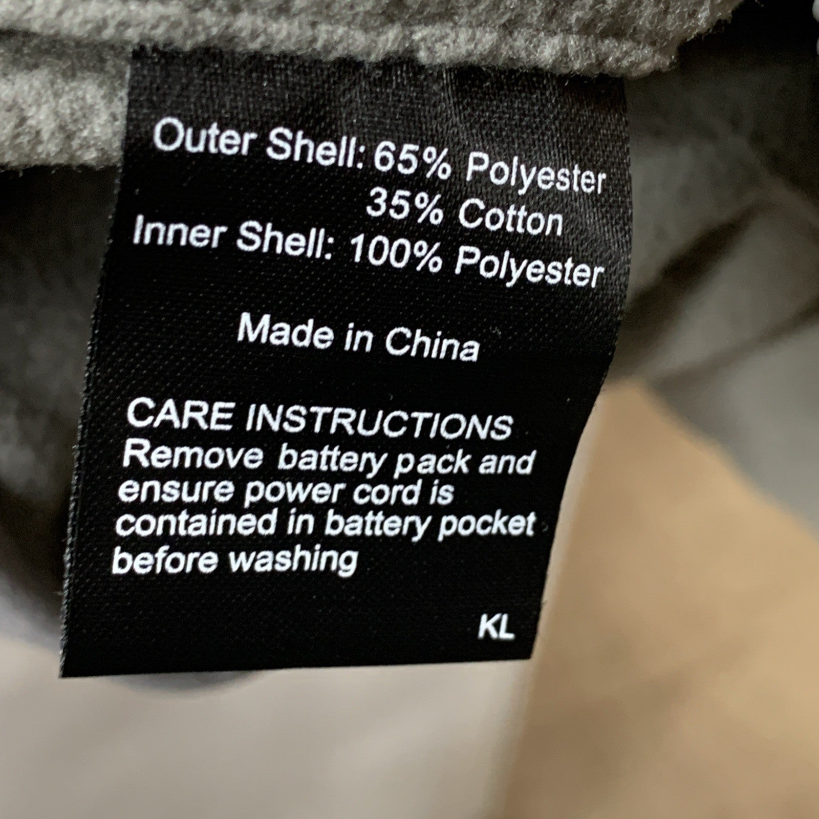 Ptahdus Mens Heated Jacket Relaxed Fit Long Sleeve Gray with Battery Pack Size M