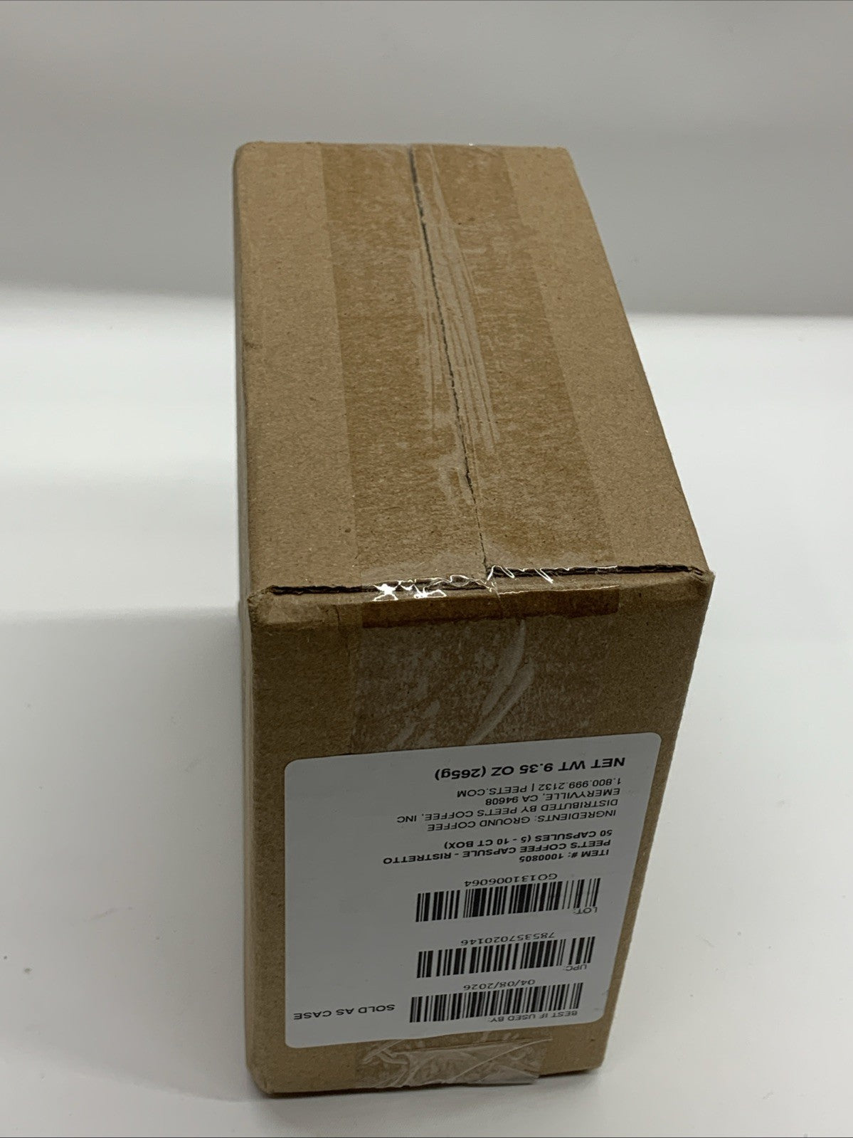 Peet's Coffee Dark Roast Espresso 50 Capsules Ristretto 100% Arabica BB 4/8/26