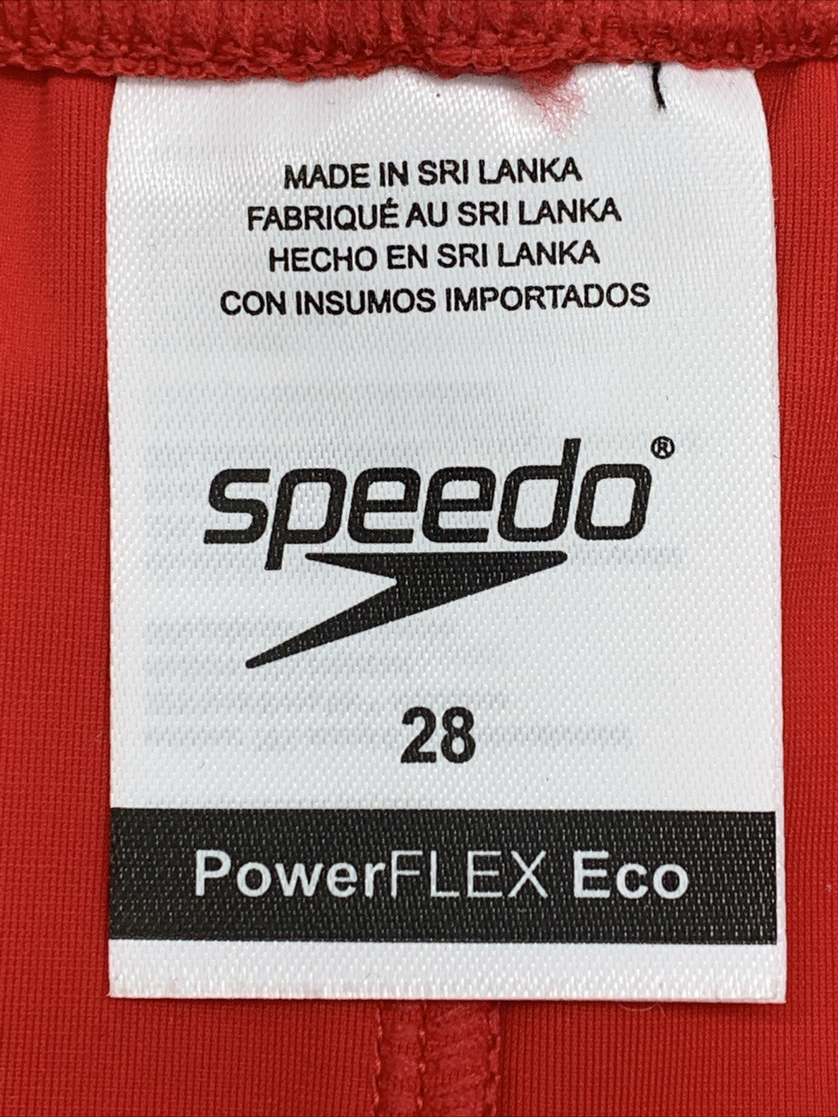 Speedo Power Flex Eco Red One Piece Man's Boys Male Swimwear Bottom 28 Underwear