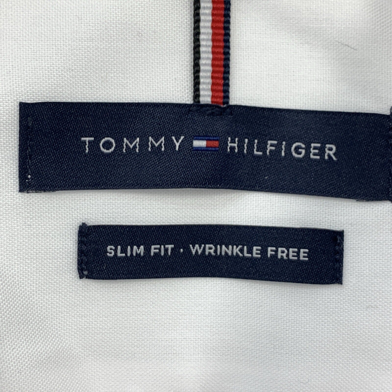 Tommy Hilfiger Men's Dress Shirt Slim Fit Non Iron Solid - Size XL Long Sleeve