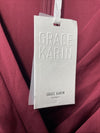 GRACE KARIN Women's Pencil Work Dresses Long Sleeve Wrap Size 3XL Red V-neck