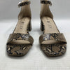 LifeStride Women's Cassidy Ankle Strap Dress Sandals Heeled Snake Print Size 9W