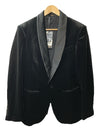 GRACE KARIN Mens Velvet Blazer One Button Shawl Lapel Slim Fit Suit Size S Black