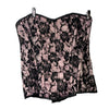 Lavish by Daisy Corsets Corset with Lace-up Back Zipper Front Strapless Size XL
