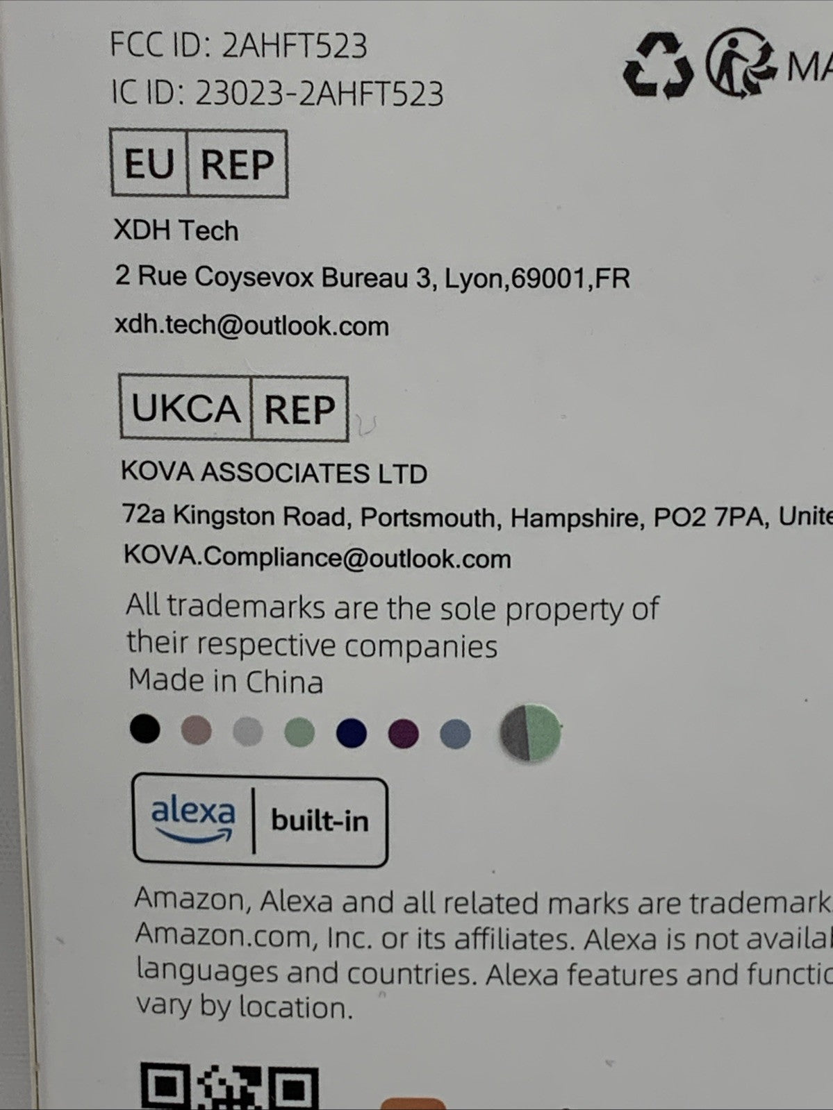 Veryfit ID208Plus Smart Watch with Built-in Alexa Waterproof 1.8