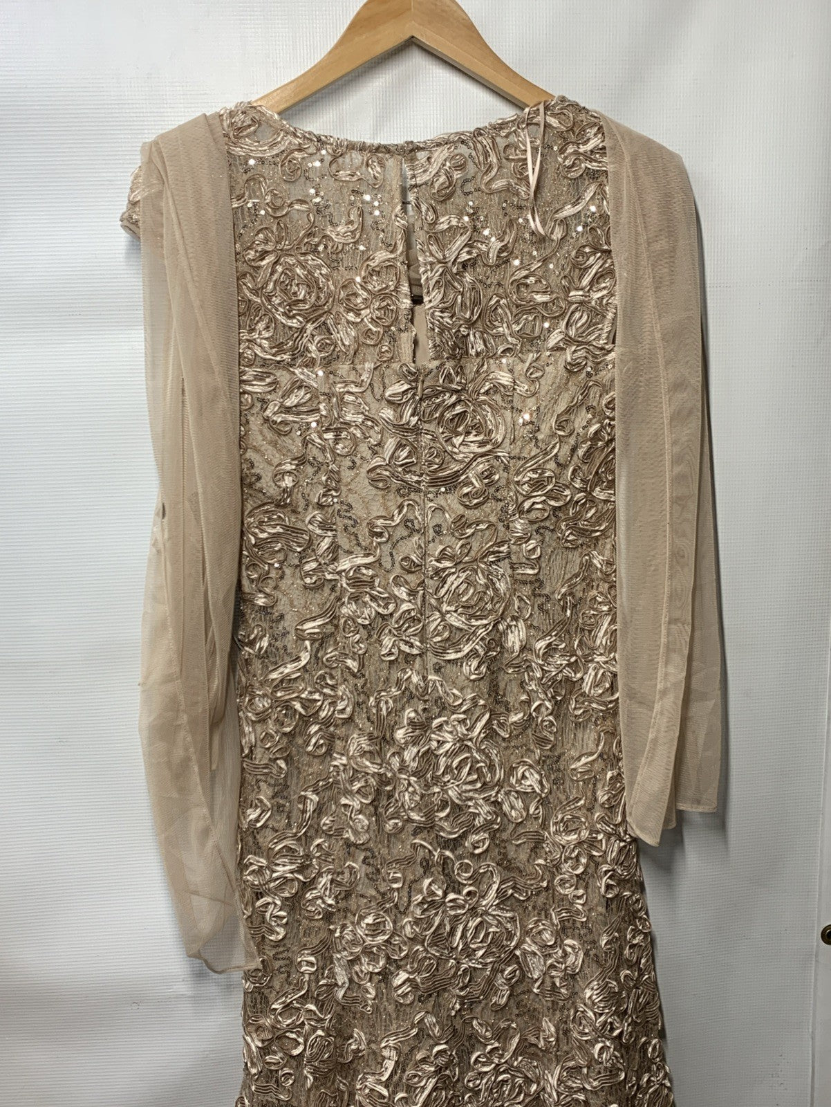 Alex Evenings Women's Long Sleeveless Evening Cocktail Dress with Shawl Size 4P