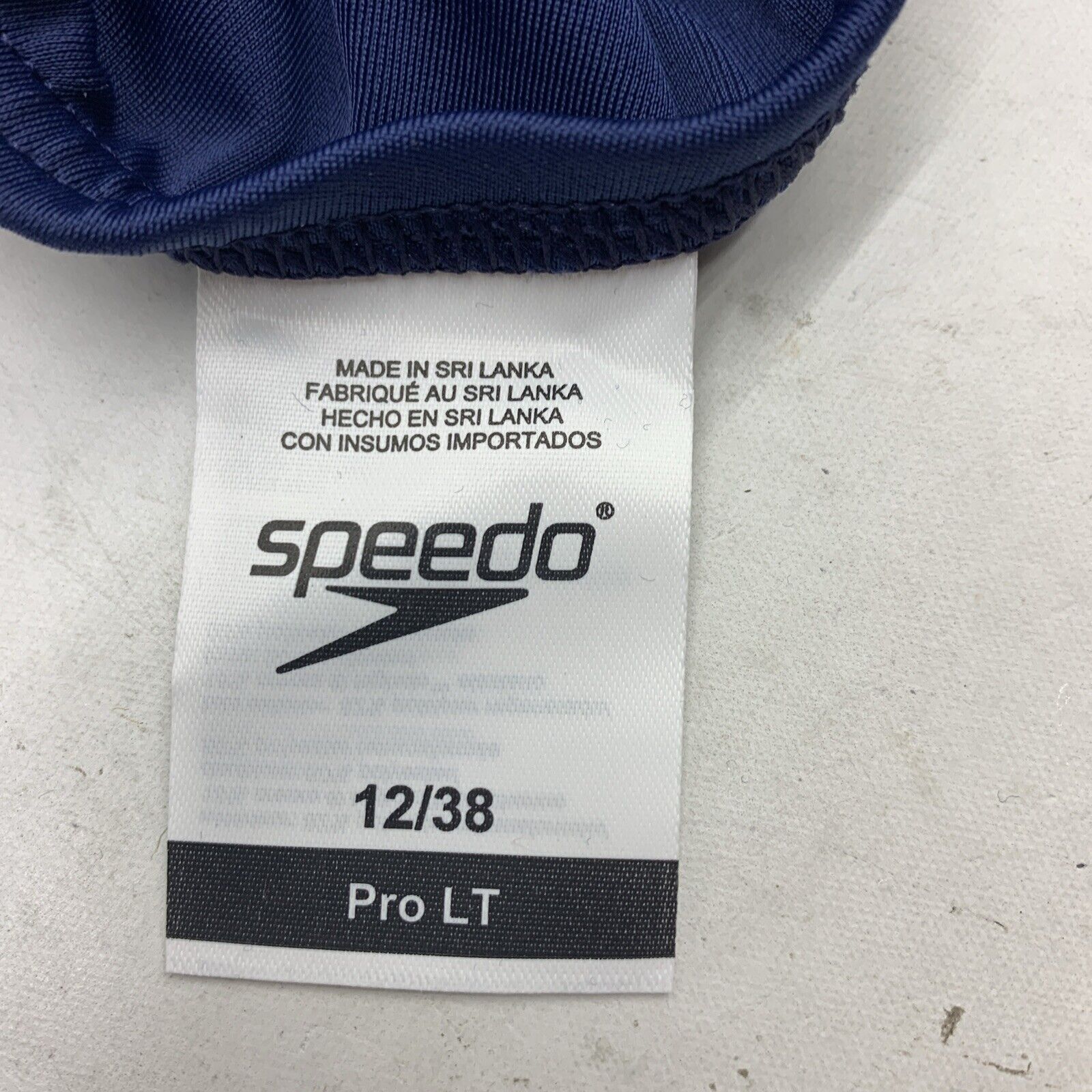 Speedo Womens Pro LT Color One Piece Super Pro Navy Blue Swimsuit Size 12/38 NWT