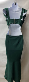 Petal & Pup Women Yvonne Midi Dress TL10460 Emerald Green Sleeveless Size M