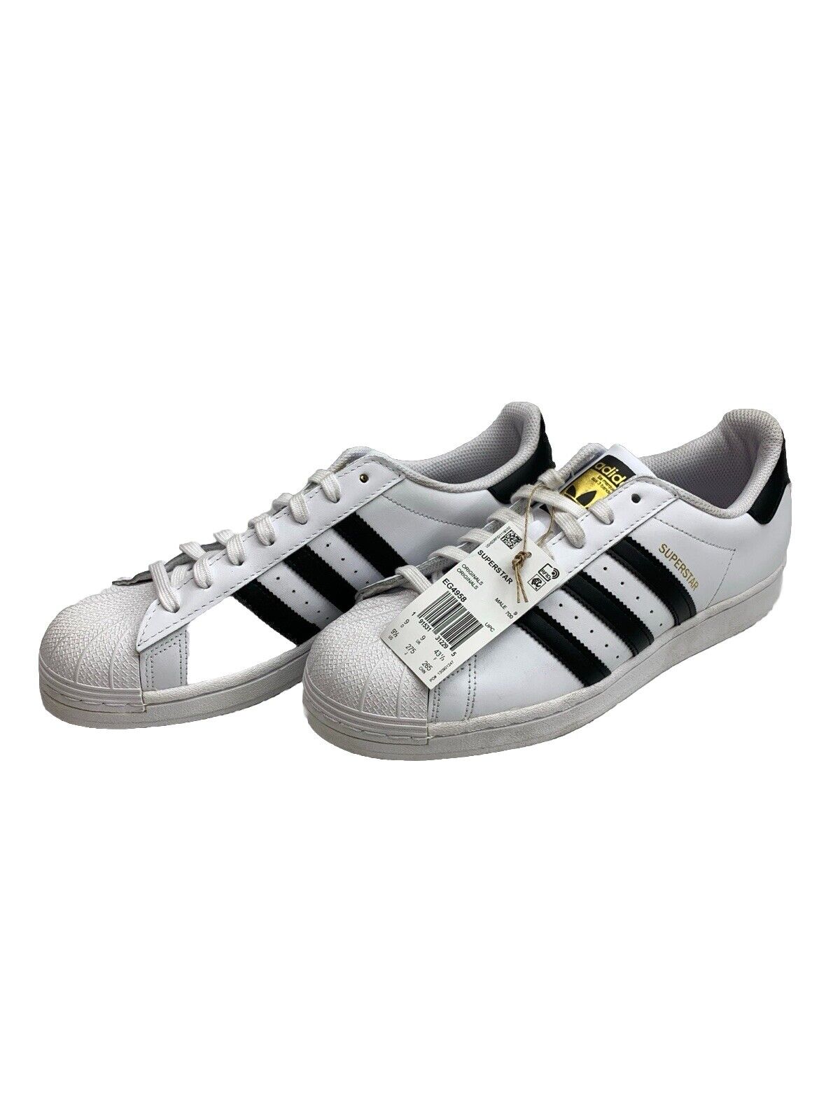 adidas Superstar Footwear White Black 2019 EG4958 Sizes 9.5 M Lace-up Sneaker