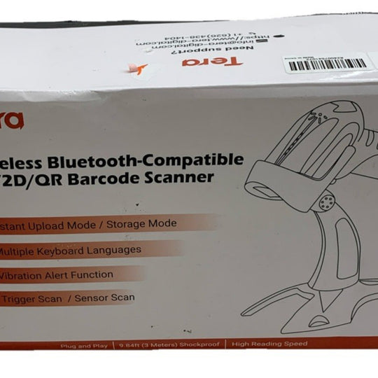 Tera Industrial Wireless 2D QR 1D Barcode Scanner Model 8100 Bluetooth TE000571