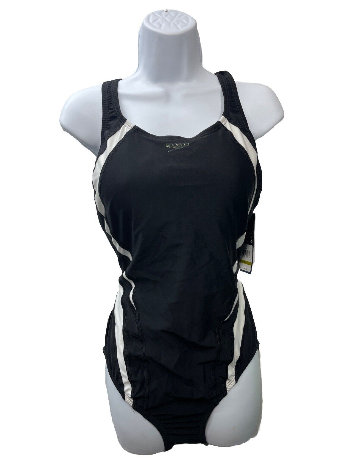 Speedo Quantum Fusion Splice Swimsuit Swimwear Onepiece for Women Black Size 14