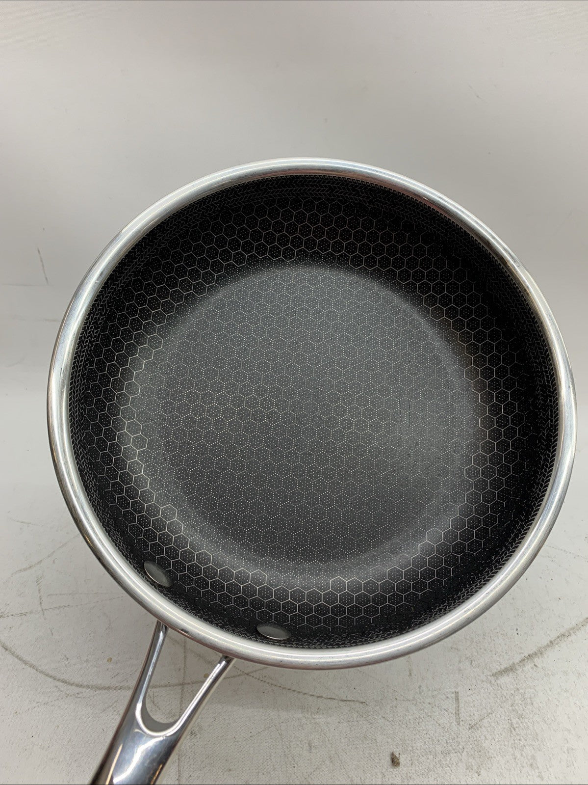 HexClad Hybrid 8in Cookware Frying Pan Nonstick with Cooking Clear Lid - USED